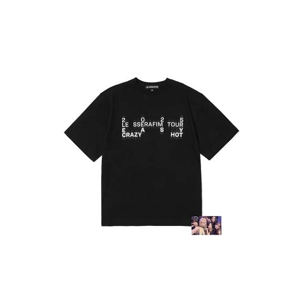 LE SSERAFIM - S/S T-Shirt (Black) [EASY CRAZY HOT 2025 TOUR