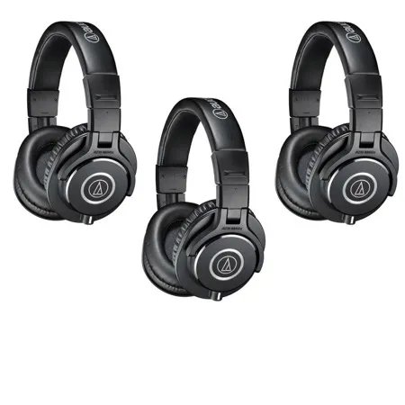 Audio-Technica 3 Pack ATH-M40x Professional Monitor Headphones