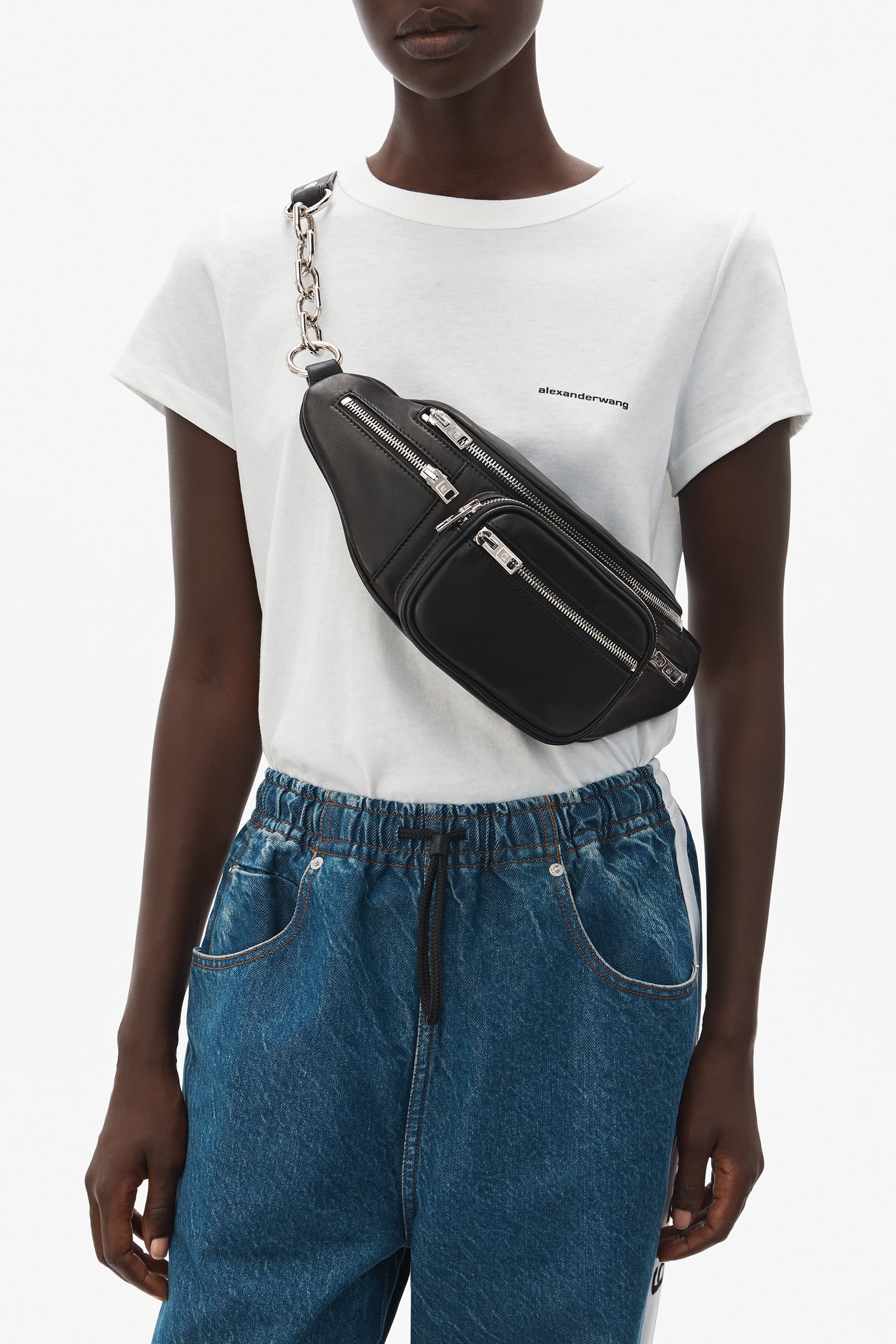 alexander wang 亚历山大王ATTICA 纳帕革腰包BLACK - alexanderwang