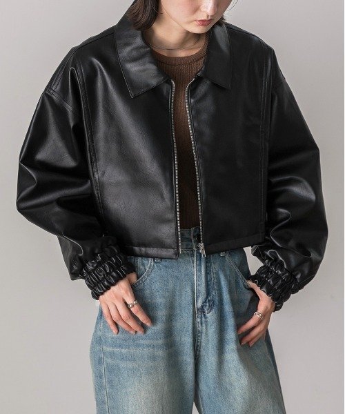 ad thie（アドティエ） レザージャケット ライダース ショート