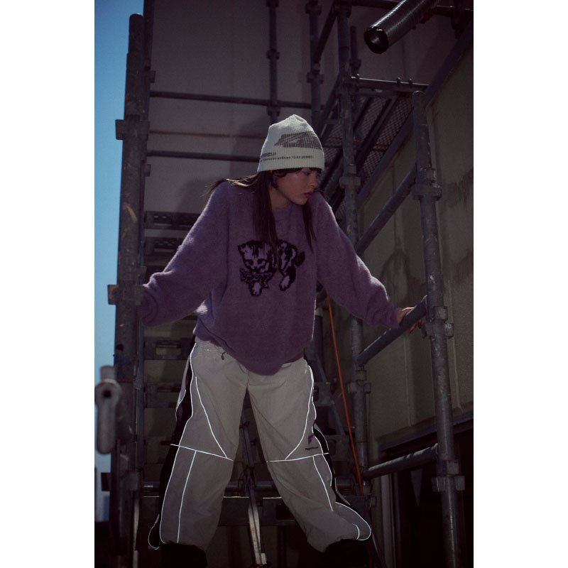 SUNANEKO Mohair Touch Knit (Lavender) - ZUTOMAYO MART