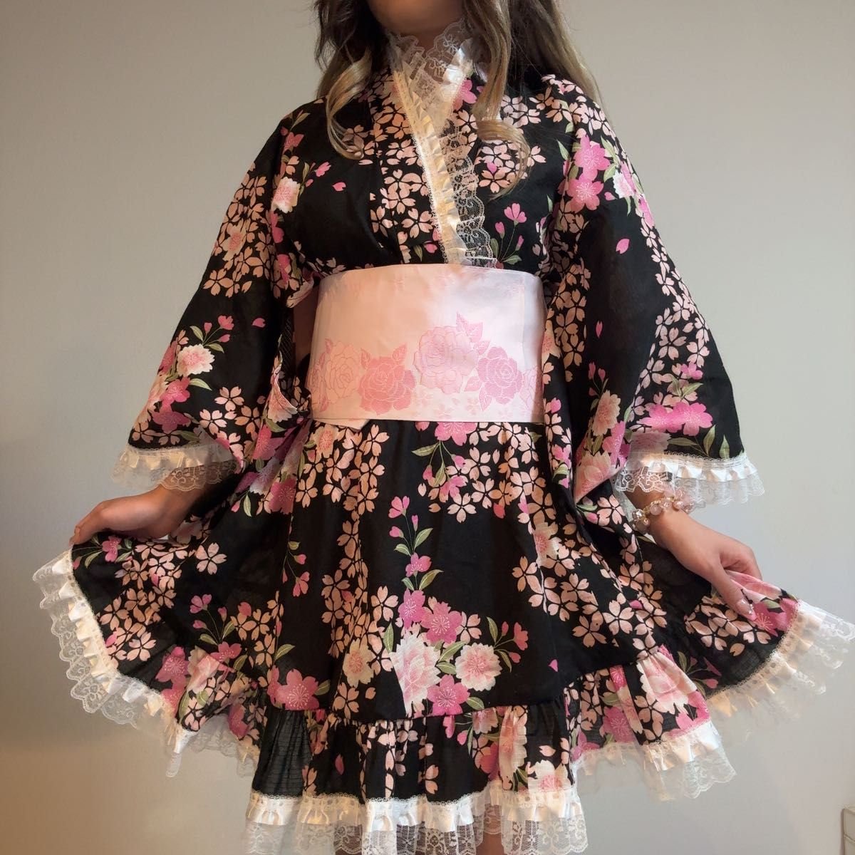 姫ギャル浴衣ドレス160大人 平成ギャルロリータ｜Yahoo!フリマ（旧