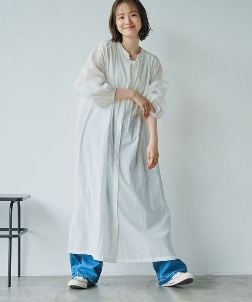 MARKET（マーケット）マエアキギャザー シャツ ワンピース
