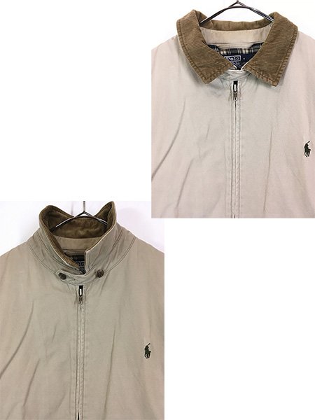 古着 Polo Ralph Lauren 襟 コーデュロイ 裏地 チェック コットン