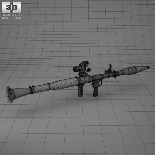 RPG-7 ロケットランチャー 3Dモデル - ダウンロード ロケット