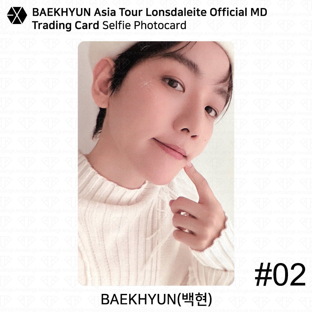 EXO Baekhyun Asia Tour Lonsdaleite Official MD Trading Card Selfie