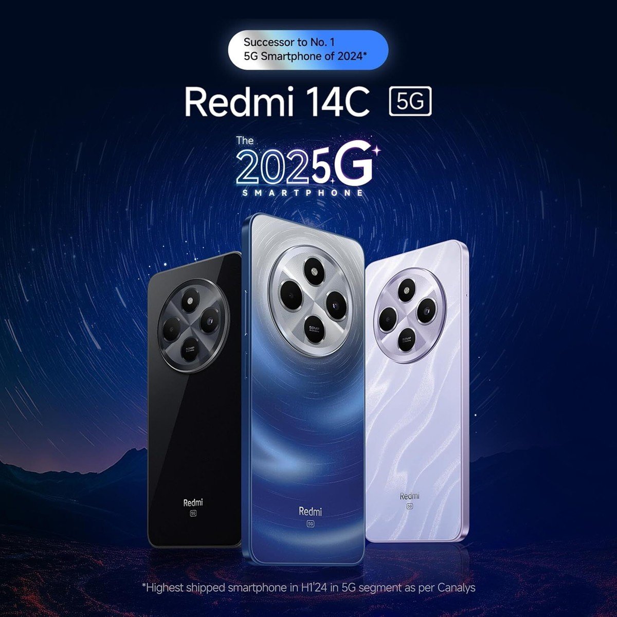 Redmi 14C 5G (Stargaze Black, 4GB RAM, 128GB Storage) | Superfast