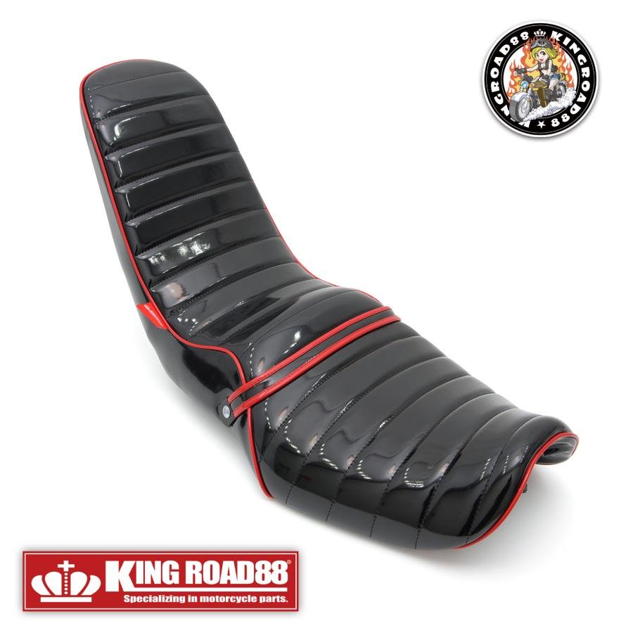 カワサキ バリオスI型 ZR250A KingRoad883段シート エナメル ブラック
