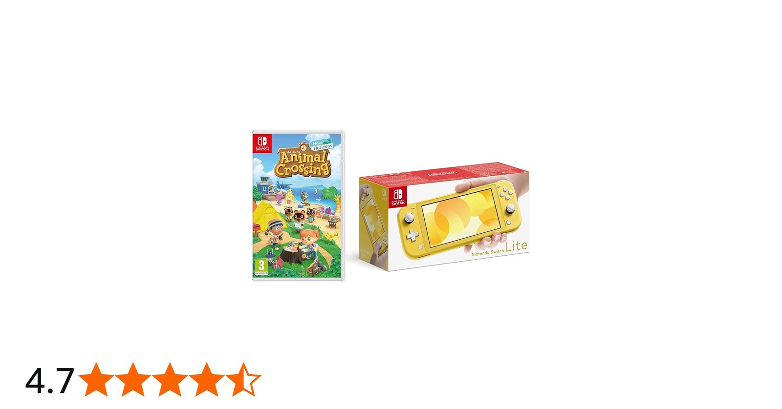 Nintendo Switch Lite - Yellow + Animal Crossing New Horizons