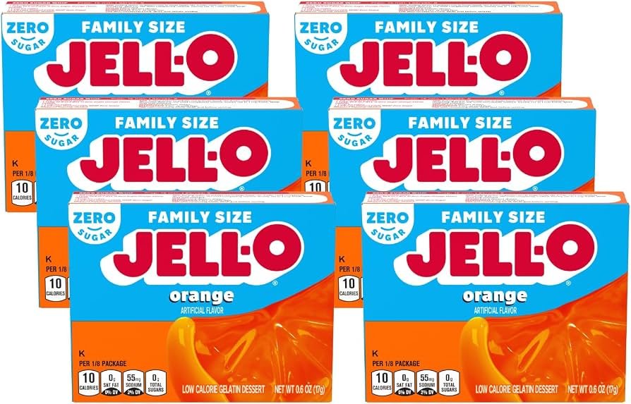 Amazon.com : Jell-O Zero Sugar Orange Gelatin Dessert Mix, Fat