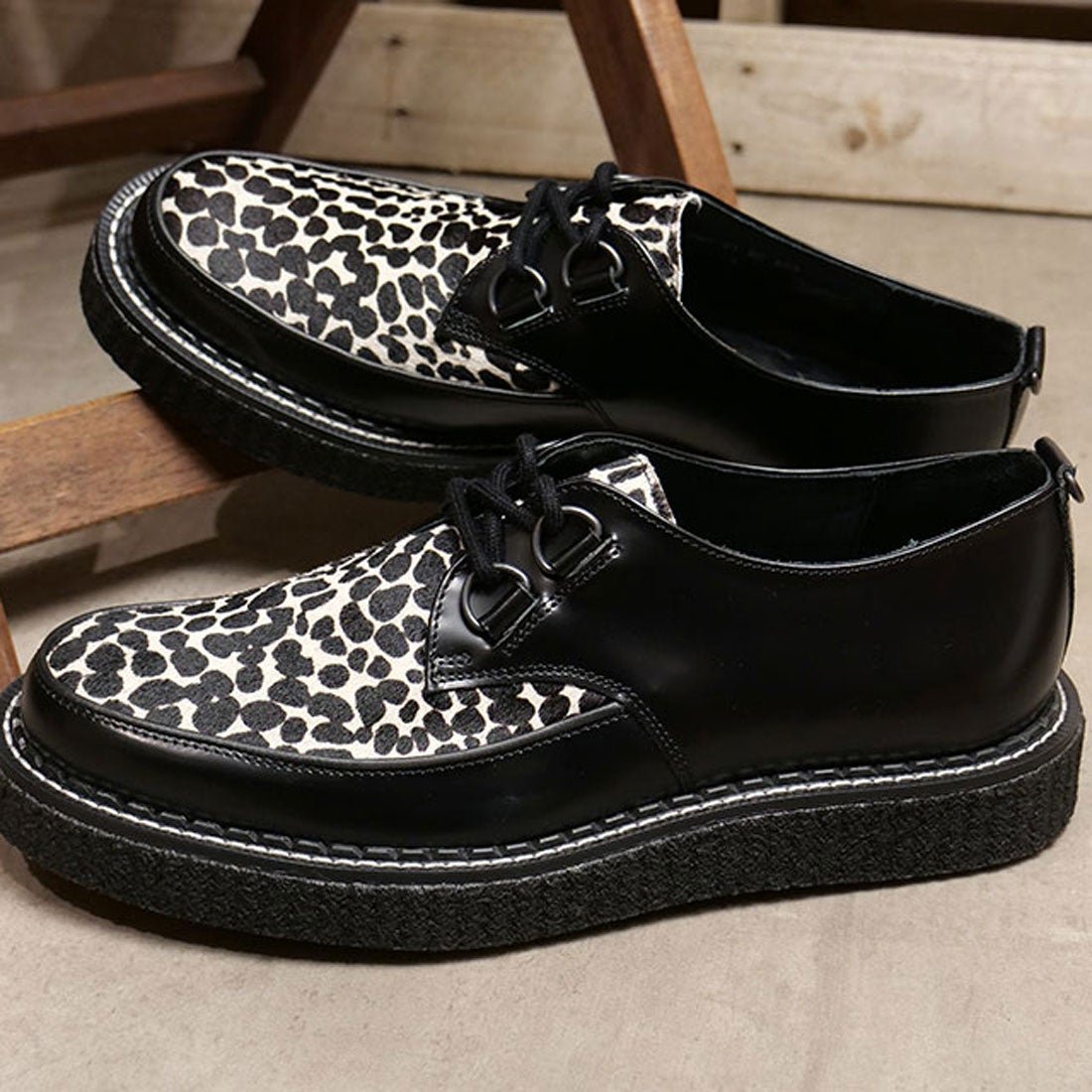 ジョージコックス GEORGE COX HATTON BLACK/LEOPARD [YMC-01-SC-605
