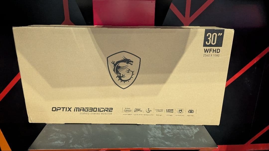 MSI ゲーミングモニター 30* 200Hz!★ほぼ新品★ MAG301CR2 MSI Optix MAG301CR2 30 Inch Curved Gaming Monitor - 21:9 UltraWide