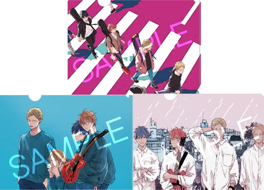 ギヴン　AGF イベント限定　クリアファイル　3枚入り　新品未開封　2019年 ギヴン キヅナツキ原作イラストグッズ クリアファイル3枚セットB