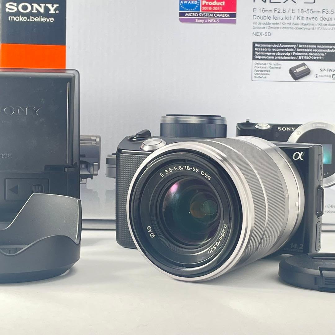 【美品・返品保証】Sony NEX-5 ブラック標準ズームレンズキット 美品・返品保証】Sony NEX-5 ブラック標準ズームレンズキット SONY