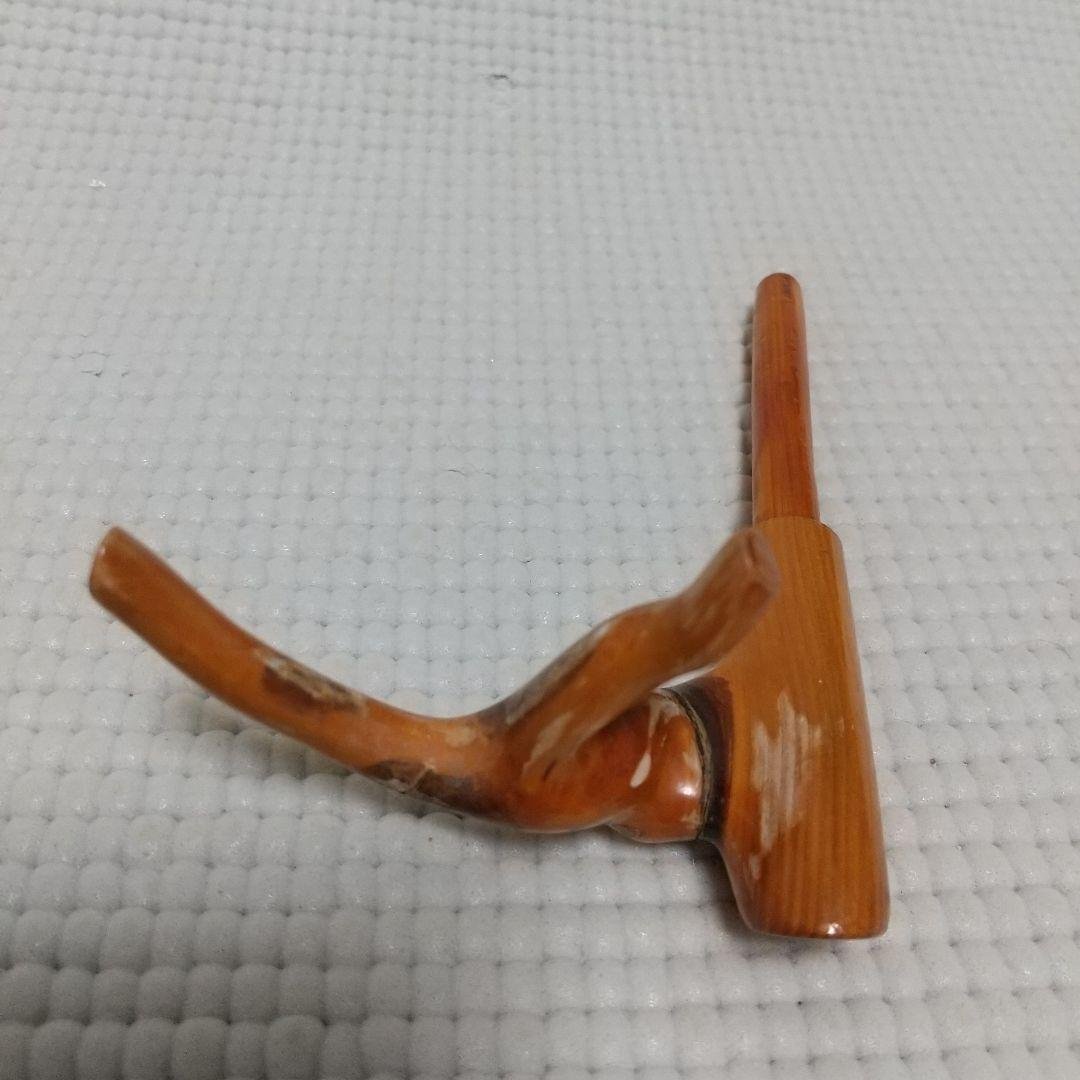 有働印〈19cm弓型万力＆竿枕〉初期？檜葉？ 一部補修 NCNR