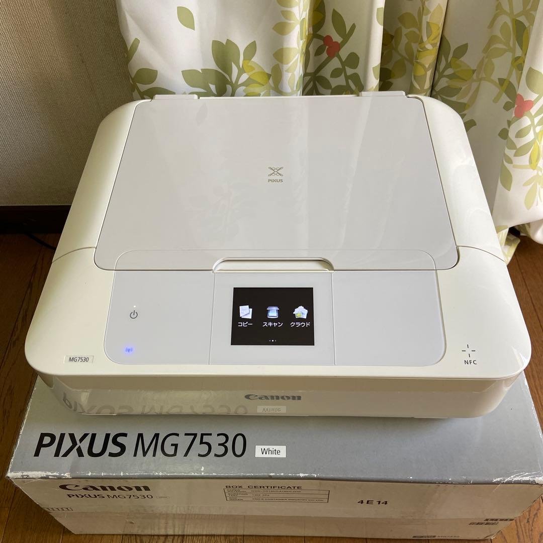 CanonプリンターMG7530白色 印刷総数1301-1350 中古動作美品 動作OK】印刷枚数少！！ Canon キャノン プリンタ MG7130 白 - メルカリ