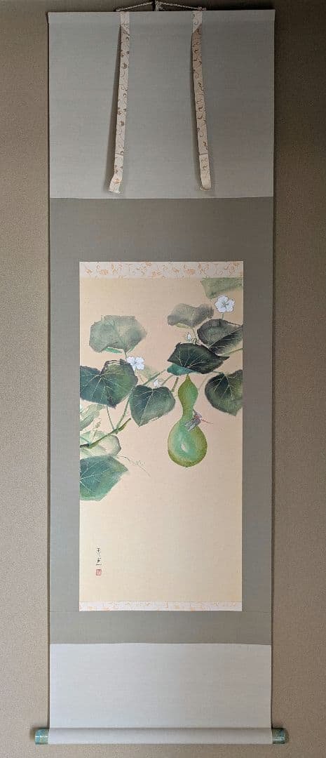 ［美品］瓢箪 ひょうたん 掛軸 a3-0521.jpg