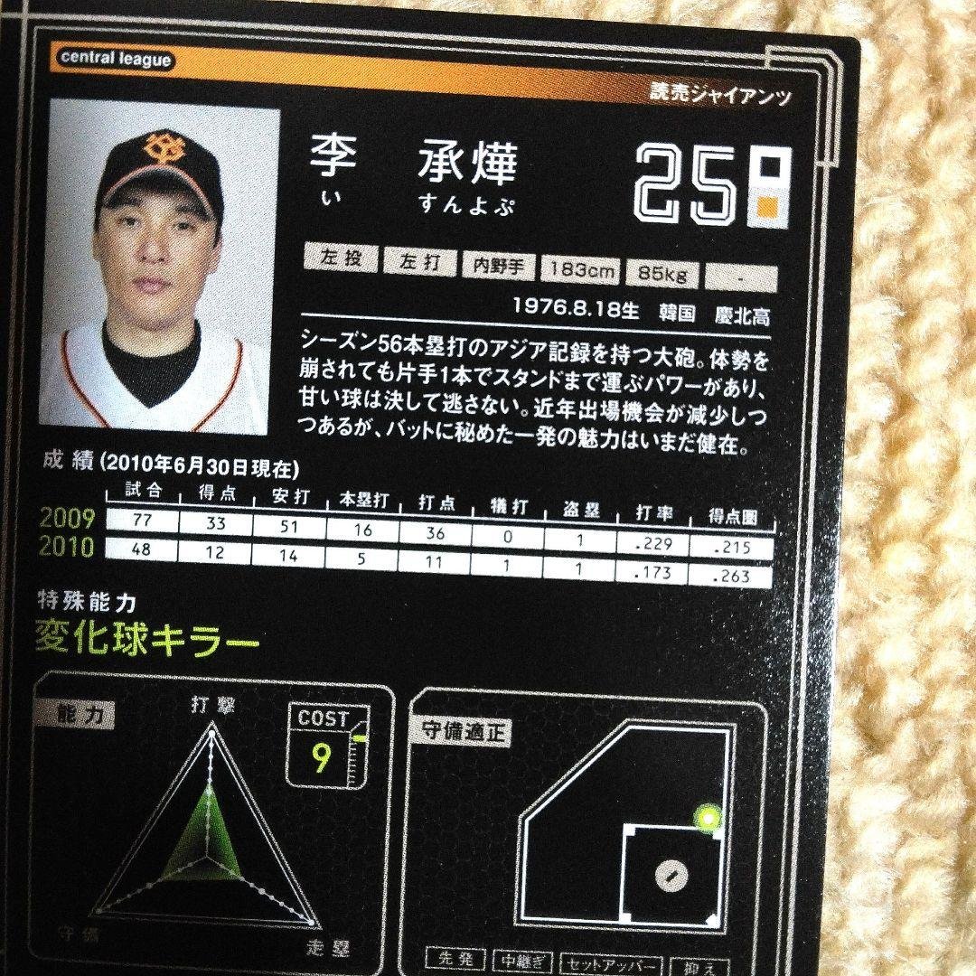 プロ野球カード 李承燁 オーナーズリーグ 読売ジャイアンツ