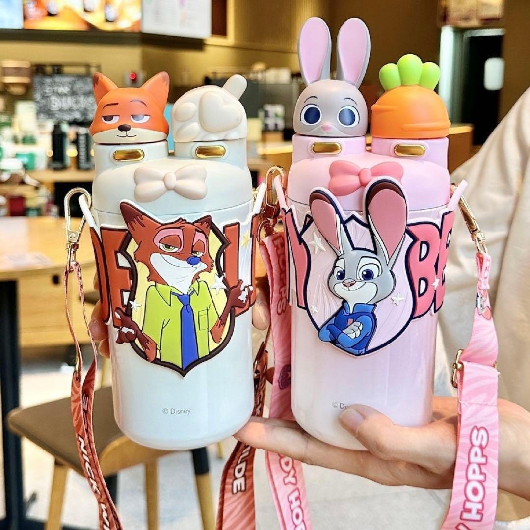 ズートピア ニック ジュディ タンブラーホルダー マスコット付き