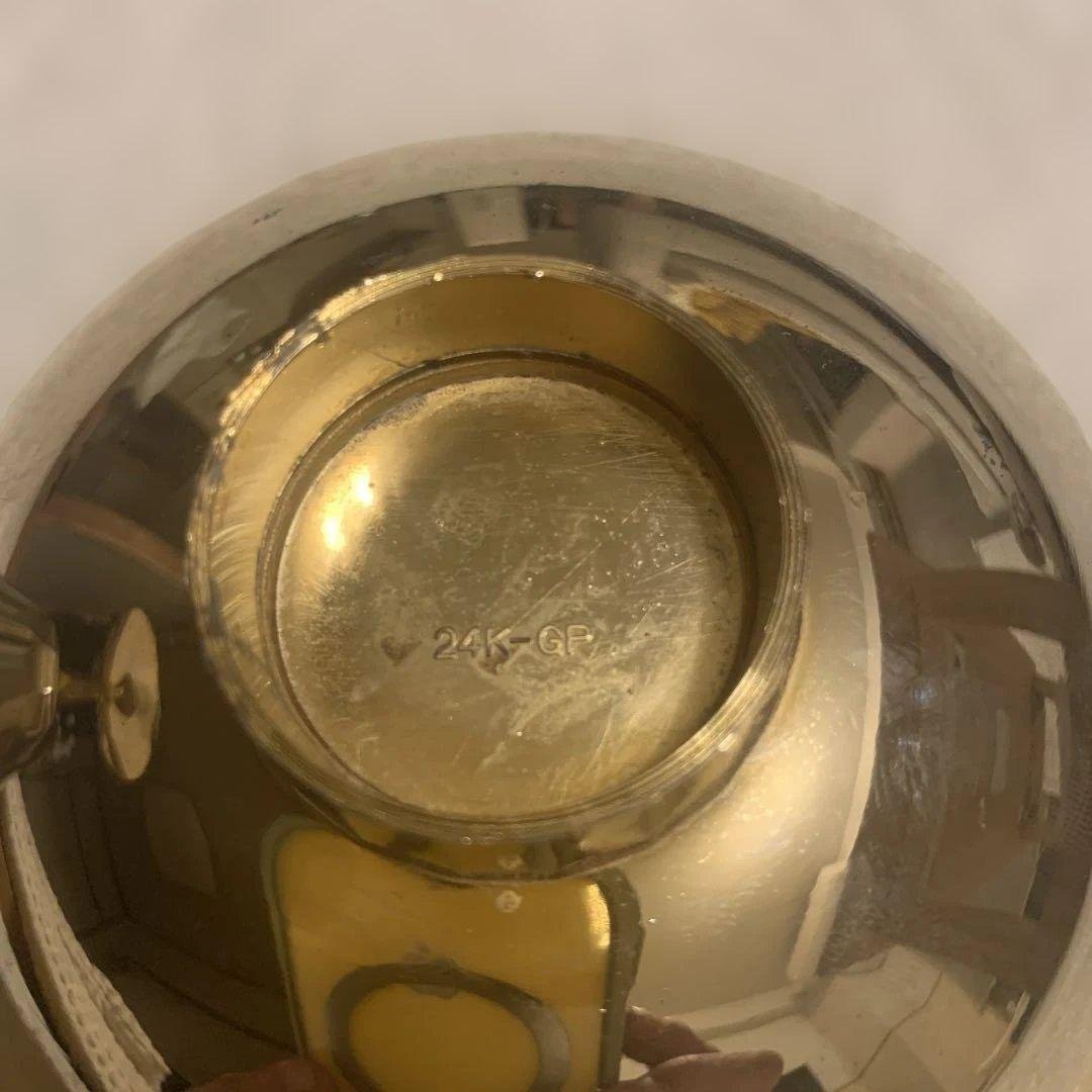 金杯 天皇陛下 御在位五十年記念盃 24KGP 金杯24KGP 24金メッキ - メルカリ