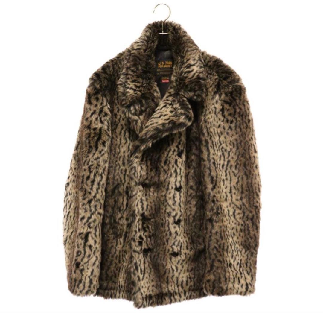 ジャケット・アウター Supreme schott Faux Fur Peacoat Schott ファーコート Faux Fur Peacoat Leopard Jacket Supreme