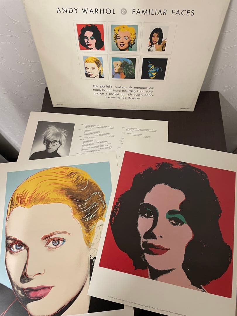 アンディ　ウォホールFamiliar Faces 5枚セット　3フレーム付き アンディ・ウォーホル アートフレーム （Shot Orange Marilyn,1964